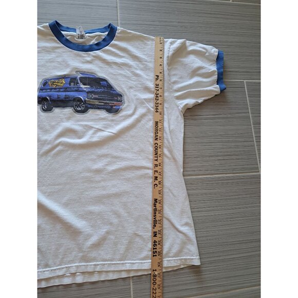 Vintage Beastie Boys Graphic Ringer T-Shirt XL White & Blue Cotton Anvil Men's - Picture 9 of 11